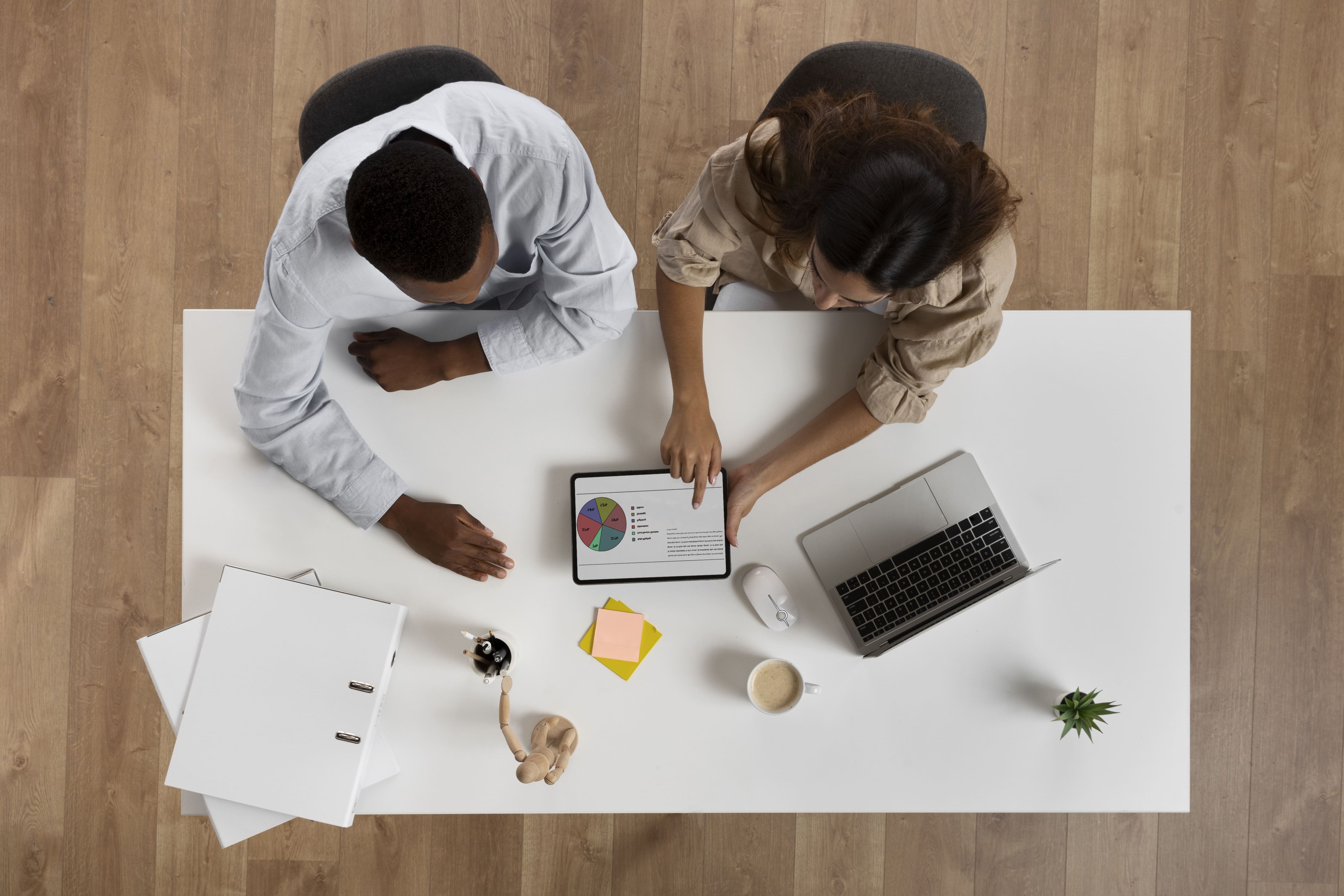 A modern office environment at Zenvora Technologies where team members collaborate.